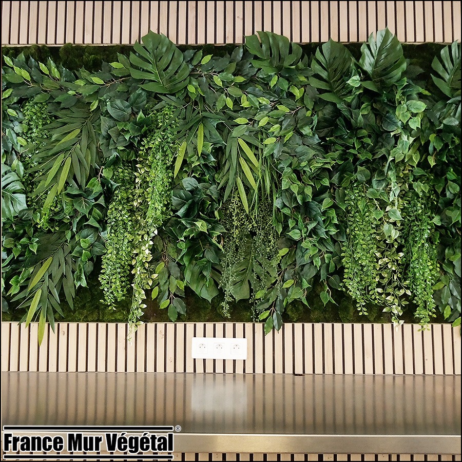 Mur Végétal Artificiel 6m² caserne de pompiers de Versailles
