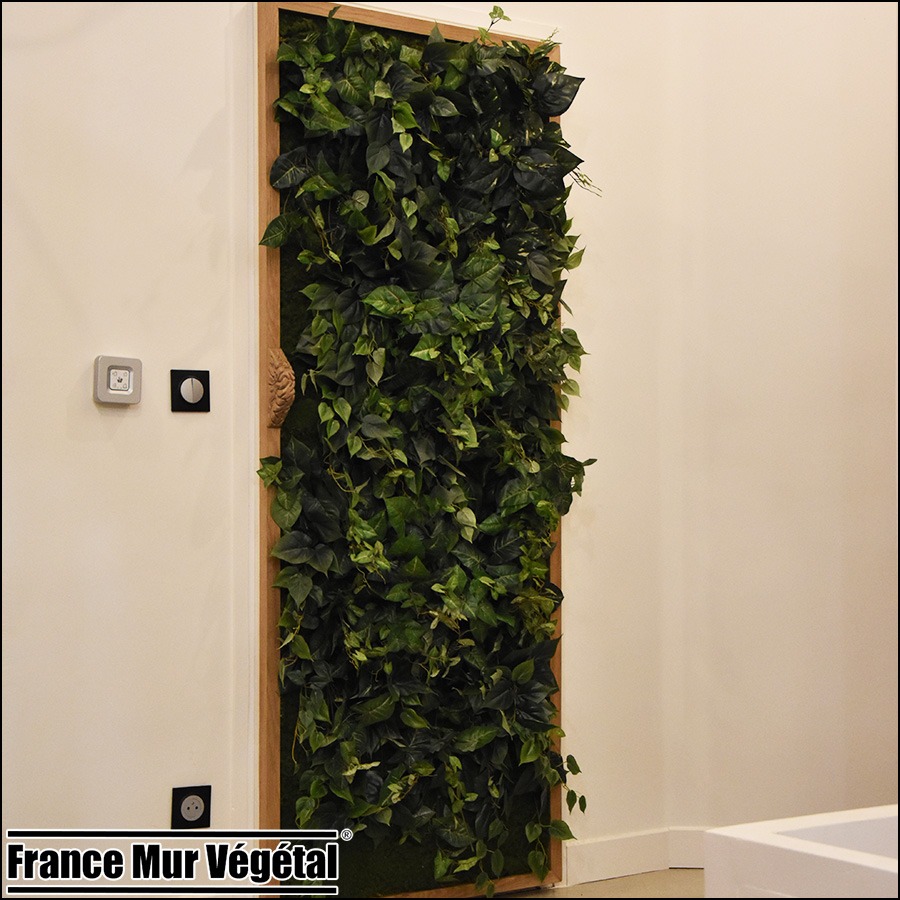 Mur Végétal Artificiel porte végétale bureaux Saclay