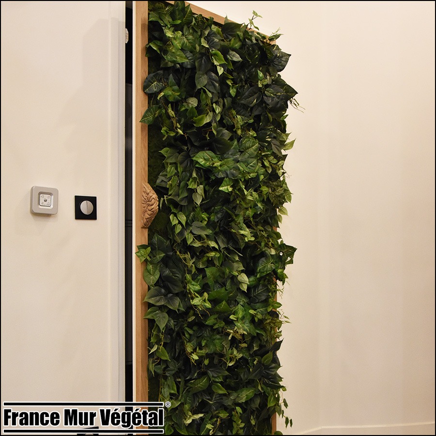 Mur Végétal Artificiel porte végétale bureaux Saclay