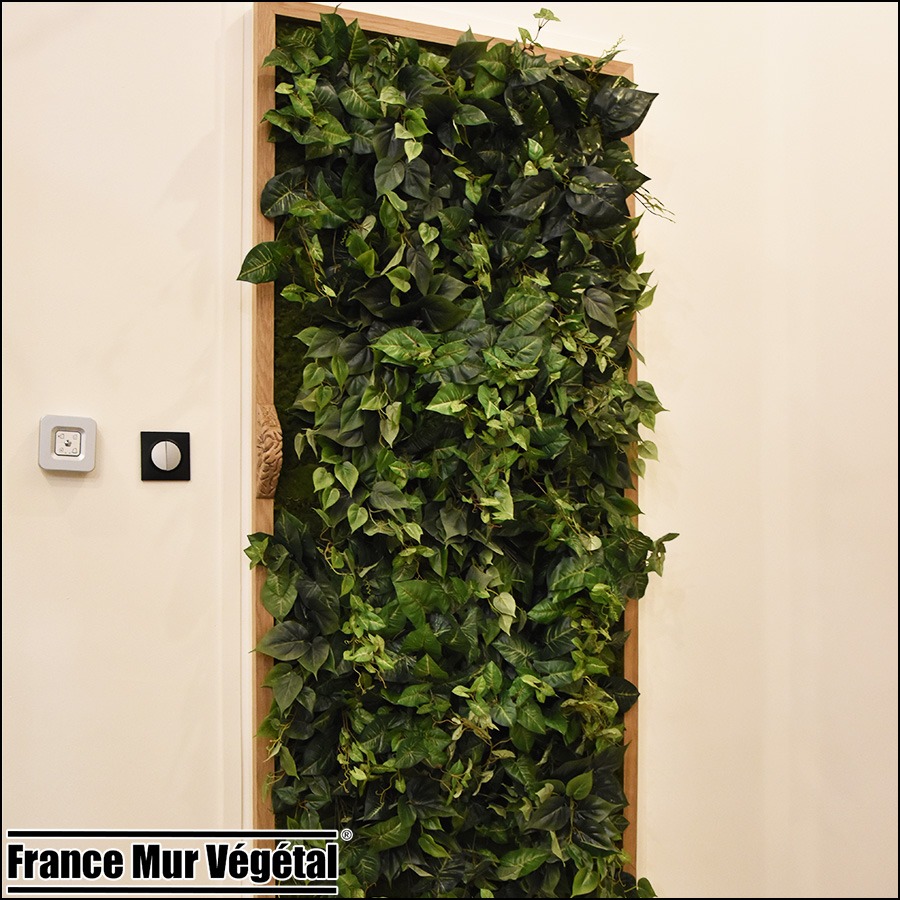 Mur Végétal Artificiel porte végétale bureaux Saclay