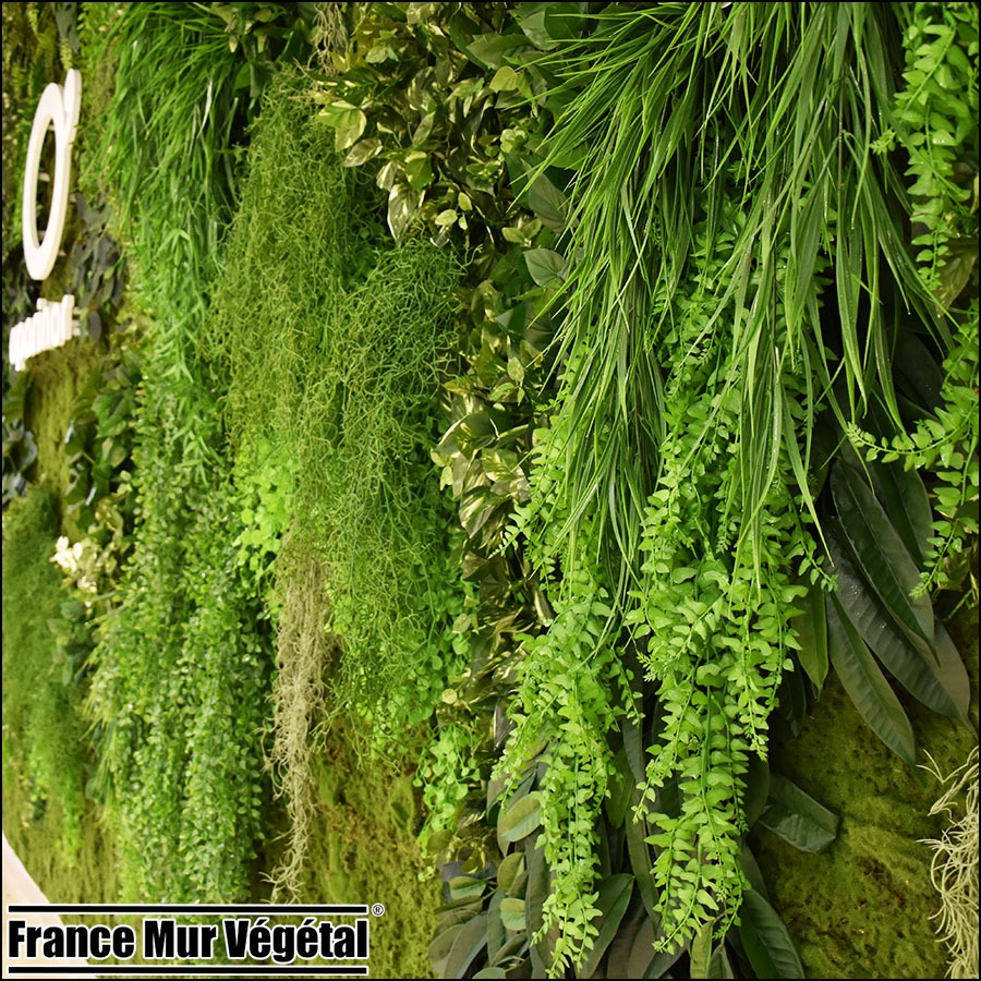 Mur végétal artificiel intérieur 24.75m² CCR O'Parinor Aulnay-sous-Bois 93
